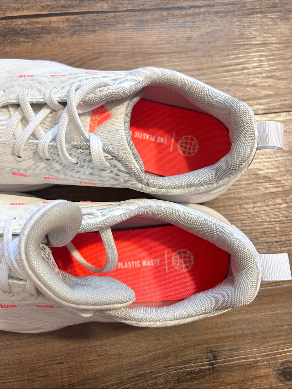 adidas Women's White & Pink Athletic Sneakers Sz 7.5 - Picture 6 of 7
